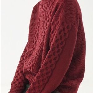 UO Cable neck mock sweater